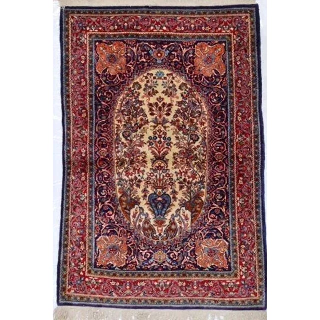 Wool pile genuine hand made very fine Persian Ghiasabad Sarouk-