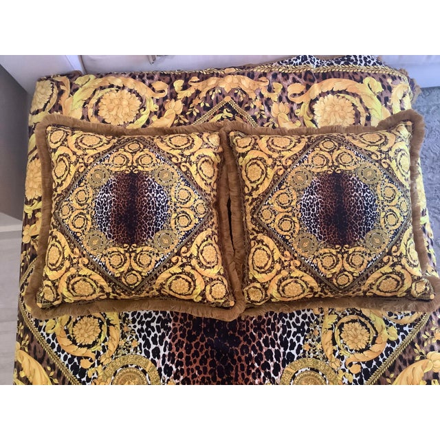 1990s Vintage Atelier Versace Fabric Pillows - a Pair For Sale - Image 5 of 12