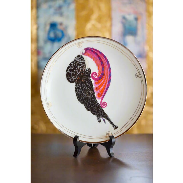 ERTE "BEAUTY AND THE BEAST" LIMITED EDITION PLATE Era: 1990s Artist: Erté (Romain de Tirtoff) Manufacturer: Franklin...