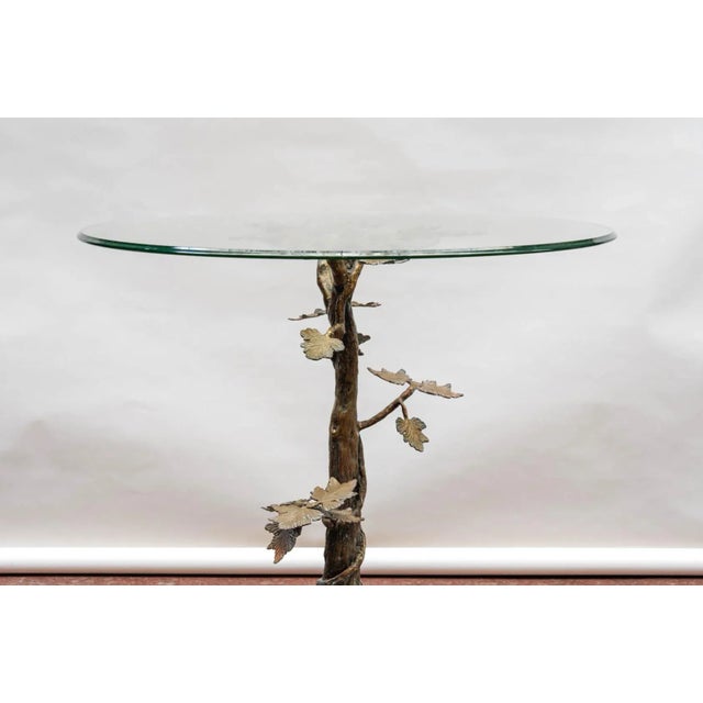 Metal Vintage Bronze Gueridon by Enzo Missoni For Sale - Image 7 of 8