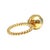 Vintage 18k Yellow Gold Blue Zircon Ball Ring, Size 6 For Sale - Image 4 of 10