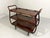 Wood Anglo Indian Teak and Brass Inlaid Serving Trolley, 1930s For Sale - Image 7 of 18