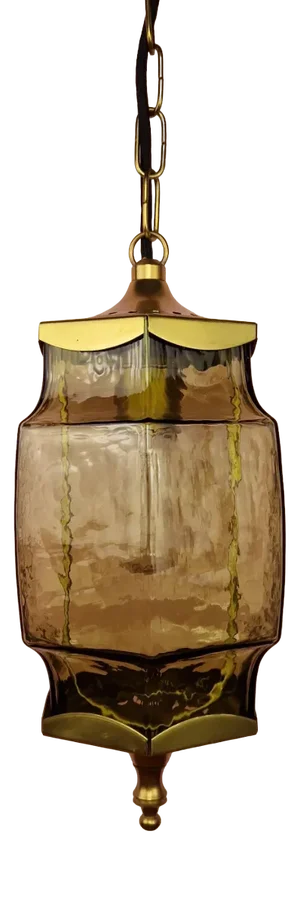 Brass and Glass Pendant Lamp from Høvik Verk, 1960s