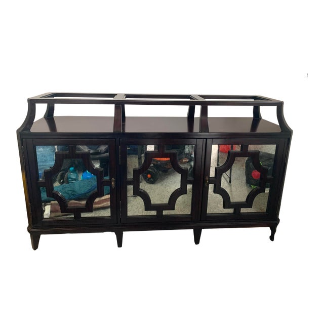 Lexington Kensington Place Wellshire Antique Mirrored Mahogany Sideboard For Sale