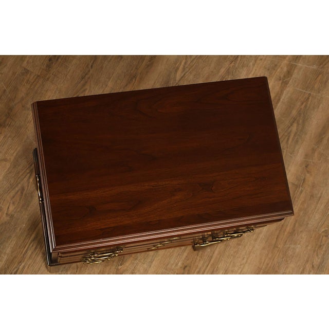 Ethan Allen 'Georgian Court' Cherry Silver Chest For Sale - Image 14 of 18