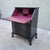 1940s Vintage Secretary Desk Painted Black & Plum For Sale - Image 4 of 12