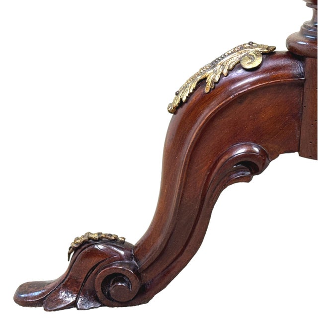 Victorian Ormolu and Marquetry Circular Lamp Table, 1860 For Sale - Image 6 of 10