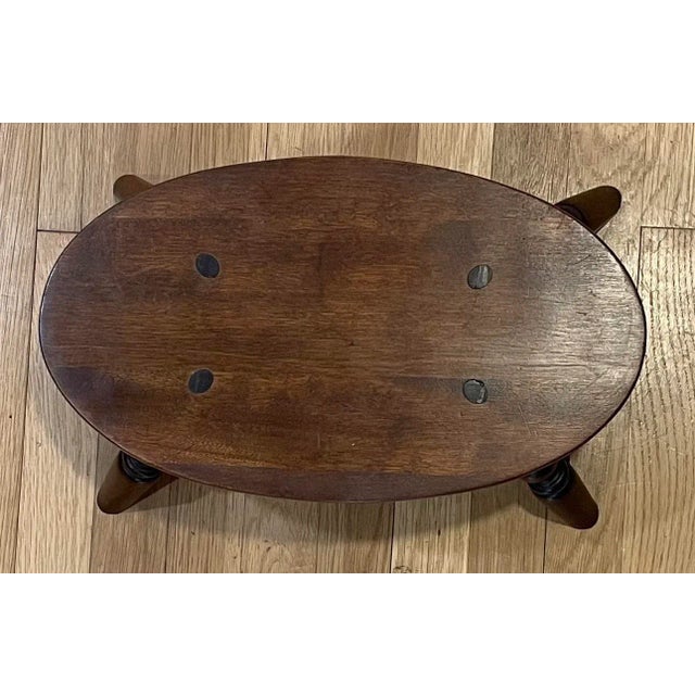 Mid 20th Century Mid 20th Century Wood Milking Stool With Turned Legs For Sale - Image 5 of 6