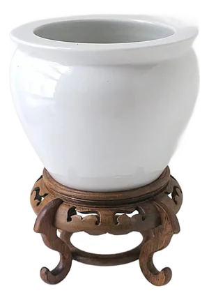 Porcelain Planter Cachepot Jardinière With Stand