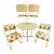 1980s Vintage Coastal Pencil Reed Backed & Tubular Dining Set, Reupholstered - 5 Piece Set For Sale
