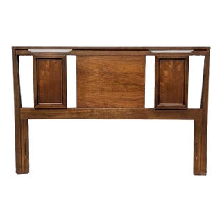 Vintage Full-Size Walnut Headboard and Footboard For Sale