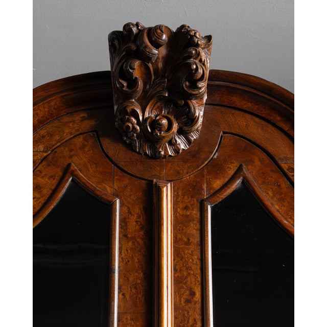 19th Century Chestnut Brown Dutch Vitrine with Brass Hardware For Sale In Greensboro - Image 6 of 15