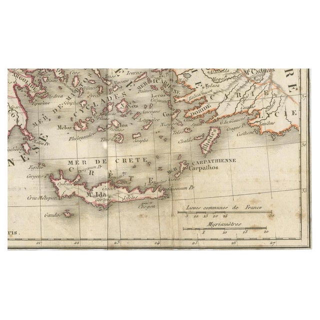 Antique Map of Ancient Greece & Greek Colonies from Tardieu, 1825 For Sale - Image 3 of 9