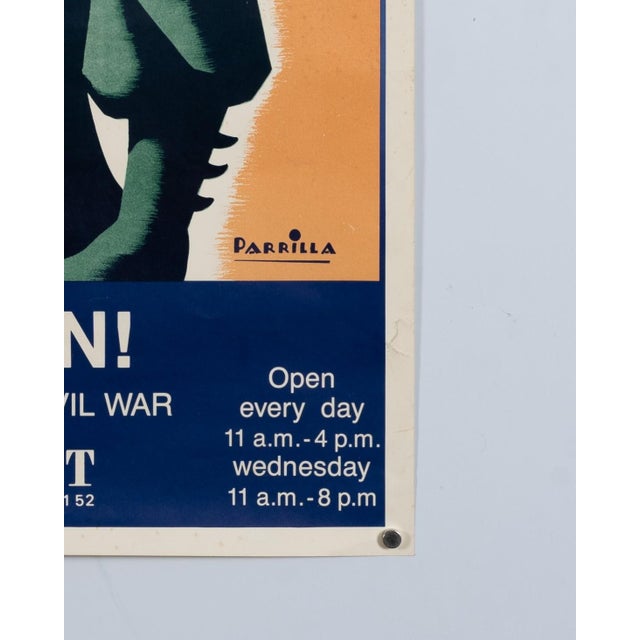 Green Spanish Civil War Original Exhibition Poster, 1986 For Sale - Image 8 of 9