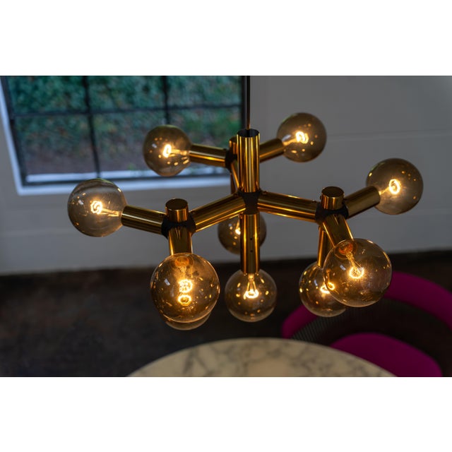 Atomic Chandelier by Trix & Robert Haussmann for Swiss Lamp International, 1960s For Sale - Image 9 of 15