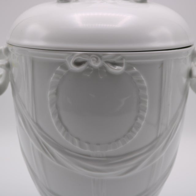 Pair KPM Porcelain Vases "Ribbon" Germany circa 1960 For Sale - Image 9 of 18