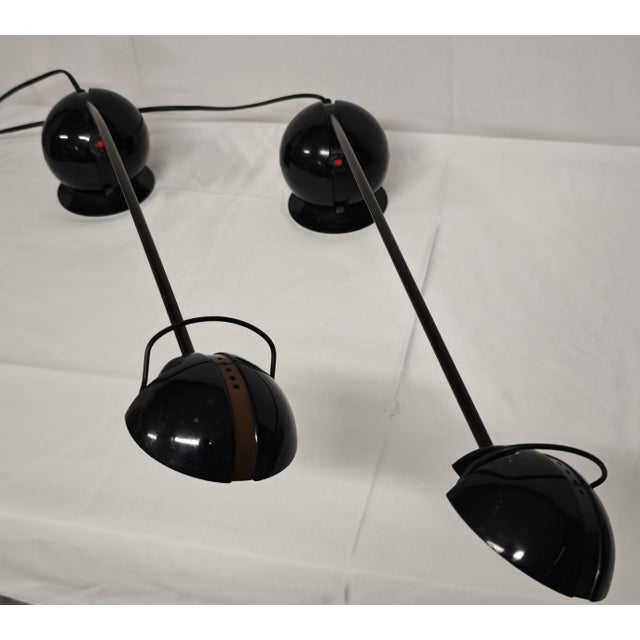 Plastic Vintage Space Age Table Lamps by Valenti Alina for Valenti Luce, 1970s, Set of 2 For Sale - Image 7 of 18