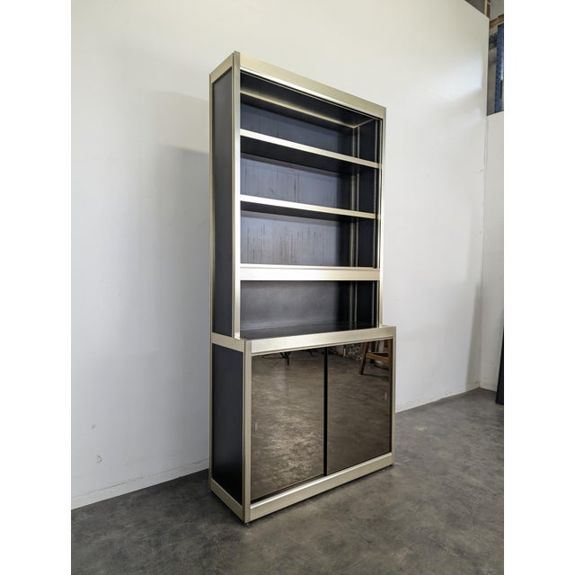 Vintage Aluminum and Glass Display Cabinet, 1980s For Sale - Image 9 of 12