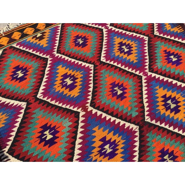 Bohemian Kilim Rug - 64" X 112" For Sale In Raleigh - Image 6 of 11