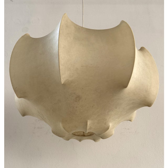 Beige Viscontea Pendant Cocoon Light by Achille and Pier Giacomo Castiglioni, 1960s For Sale - Image 8 of 18