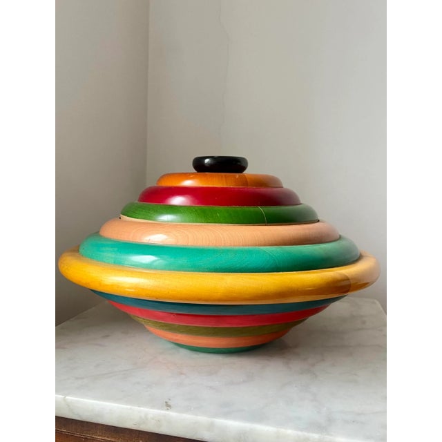 Vintage Wooden Centerpiece Box by Pietro Manzoni, Italy, 1970s For Sale - Image 3 of 12