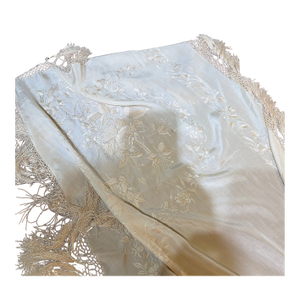 Cream Silk Piano Shawl