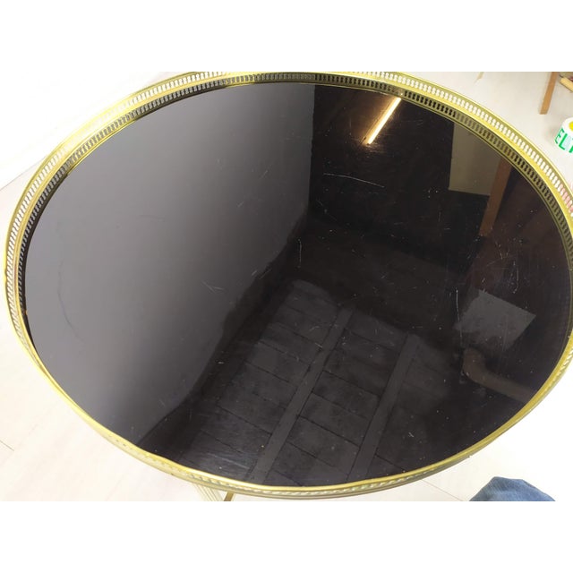 Coffee Table in Brass and Black Glass, 1970s For Sale - Image 11 of 16