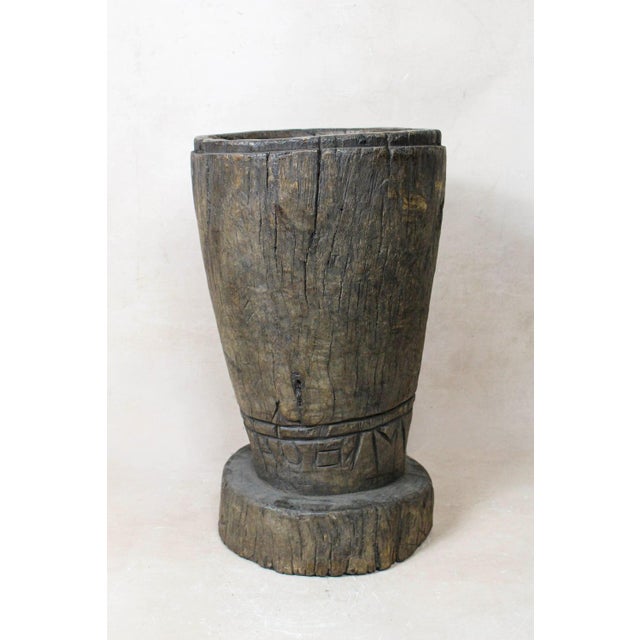 African Grain Stomper Table or Planter For Sale - Image 3 of 5