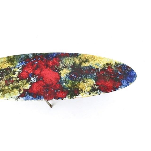 Metal Vintage Oval Coffee Table from Stil Keramos, 1960s For Sale - Image 7 of 13