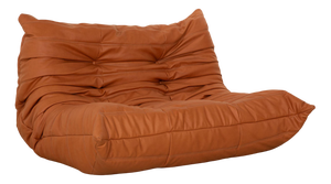 Togo 2-Seater Sofa in Brown Fabric by Michel Ducaroy for Ligne Roset