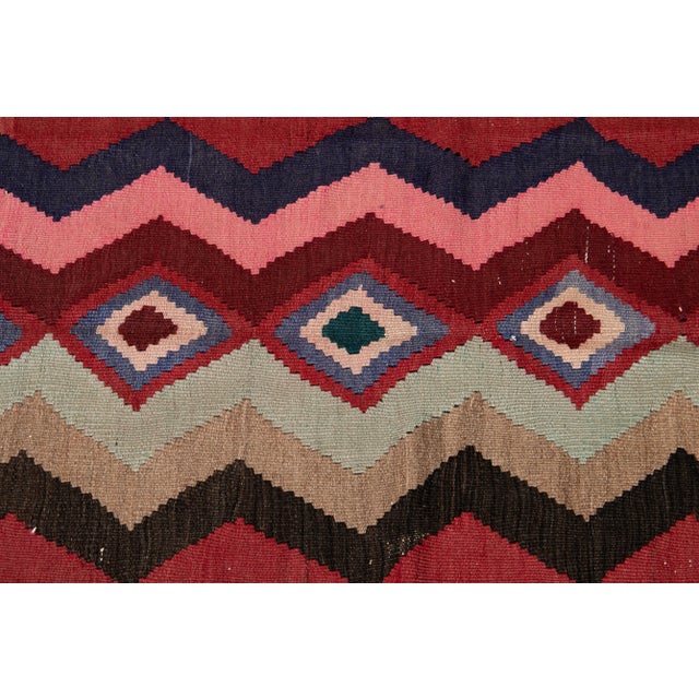 Tan Mid-20th Century Vintage Persian Kilim, 4'7" X 10'5" For Sale - Image 8 of 12