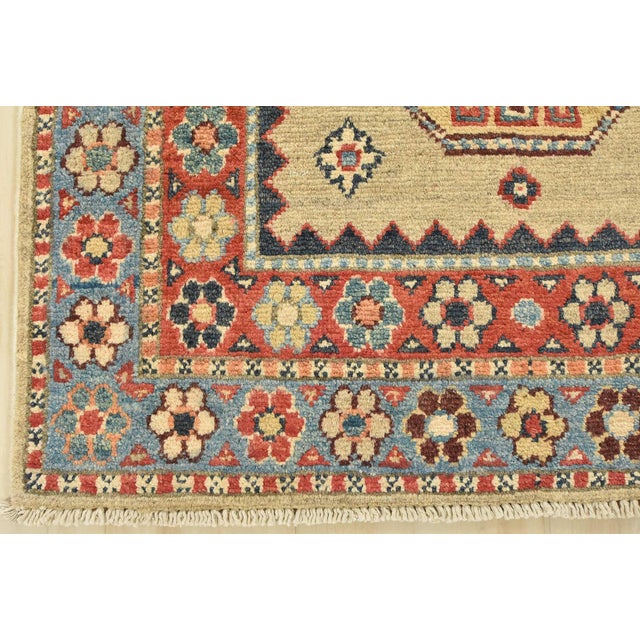 Kazak Runner 2’8” X 9’8” Brown Wool Tribal Hand-Knotted Oriental Rug For Sale - Image 10 of 13