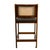Oak Cane Back Bar Counter Stool With Upholstered Seat For Sale - Image 4 of 8