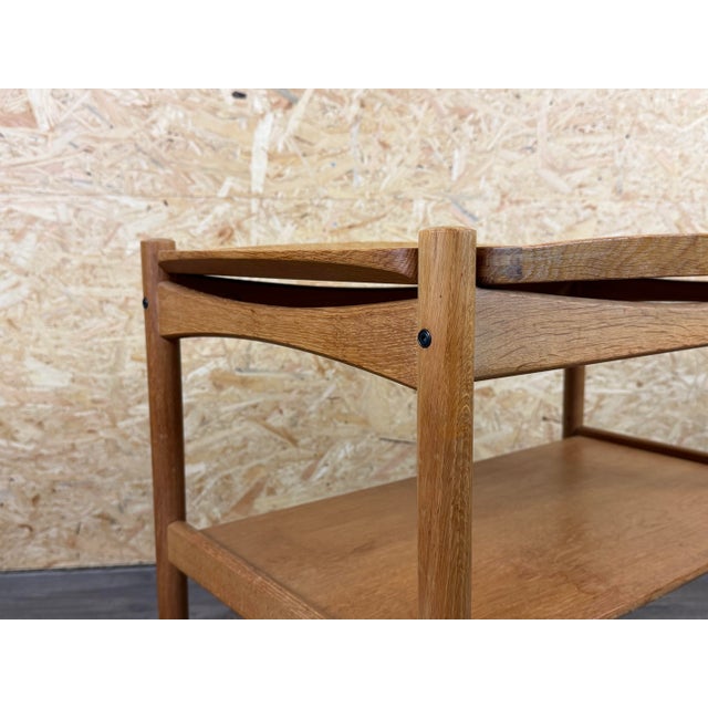 1960s/70s Oak Serving Trolley with Tray by Poul Hundevad, Denmark Item: Serving Trolley Manufacturer: Poul Hundevad...