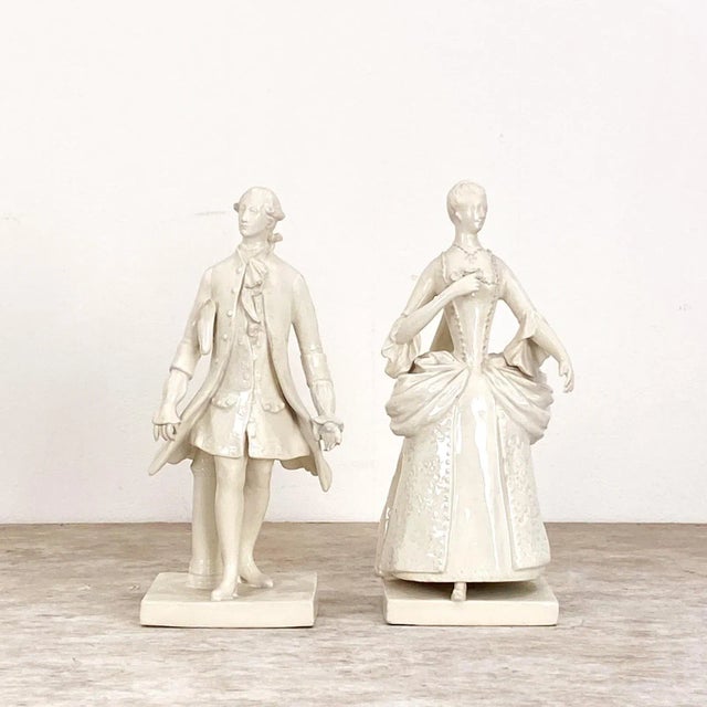 Circa 1880 Porcelain Figures, France, a Pair For Sale - Image 10 of 10