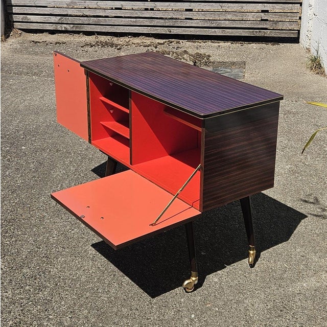 Mid-Century Modern Formica Bar Trolley, 1960s For Sale - Image 14 of 17