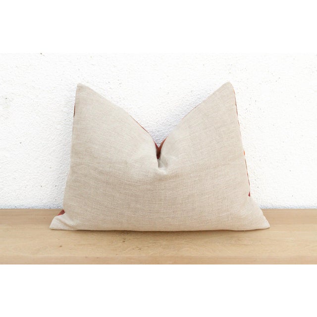 19th Century Thar Desert Sun, Antique Phulkari Lumbar Pillow Cover For Sale - Image 5 of 6