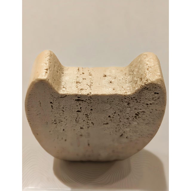 Contemporary Fratelli Mannelli Travertine Owl | 1970s Italian Brutalist Sculpture For Sale - Image 3 of 4
