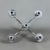 Five-Light Chrome and Metal Candlestick, 1970s For Sale - Image 6 of 11