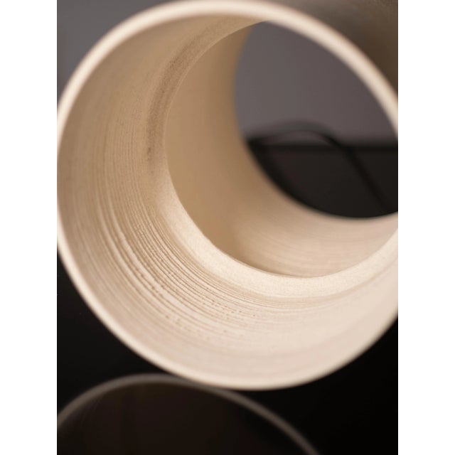 Ceramic Large Contemporary Ceramic Straight Walled Lamp For Sale - Image 7 of 9