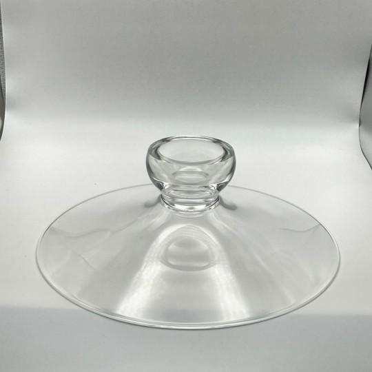 Glass Steuben “Magnolia” Centerpiece Crystal Pedestal Footed Bowl 12” #8741 (Please Read) For Sale - Image 7 of 12