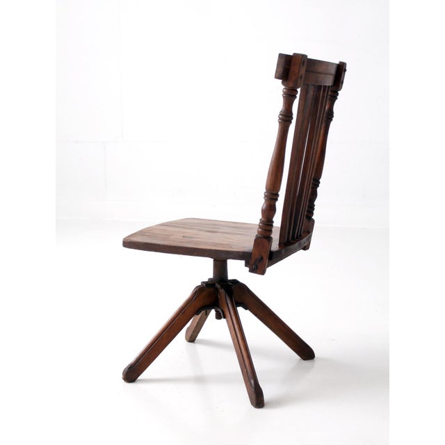 Antique Victorian Children's Swivel Desk Chair For Sale - Image 10 of 18