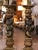 French Pair of 18th Century French Carved Polychrome Pedestals With Birds & Grapevines For Sale - Image 3 of 12