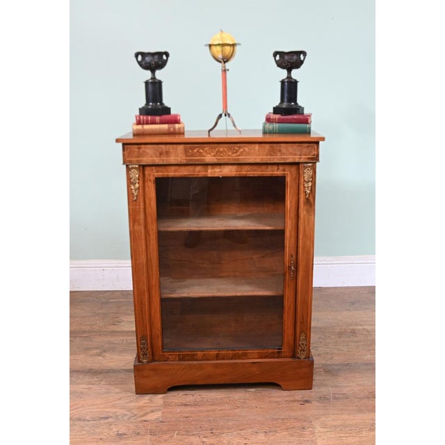 Victorian Burr Walnut Pier Display Cabinet, 1880s For Sale - Image 5 of 5