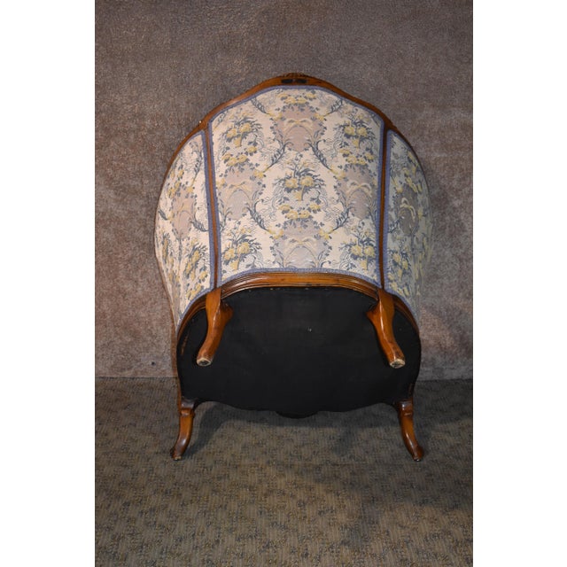 Vintage Carved Walnut French Style Rounded Back Chair Chairish