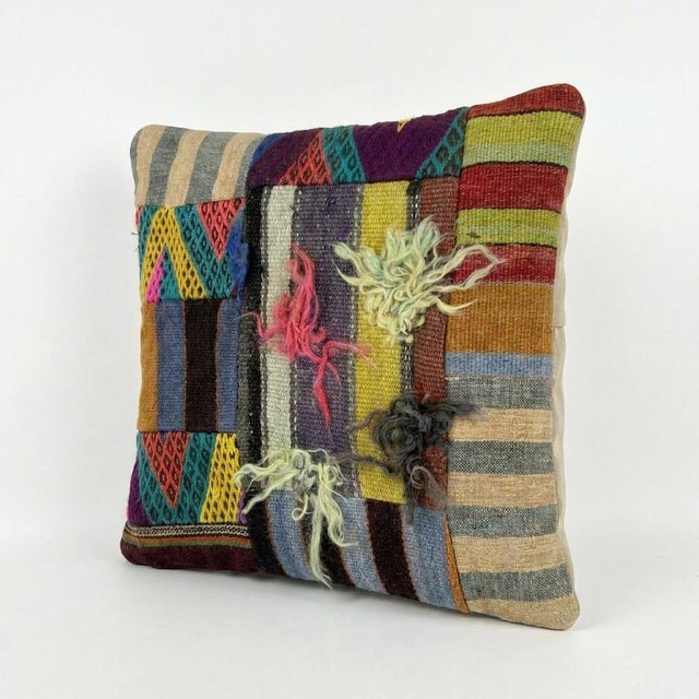 Mid-Century Modern Anatolian Kilim Pillow Cover 20'' X 20'' For Sale - Image 3 of 4