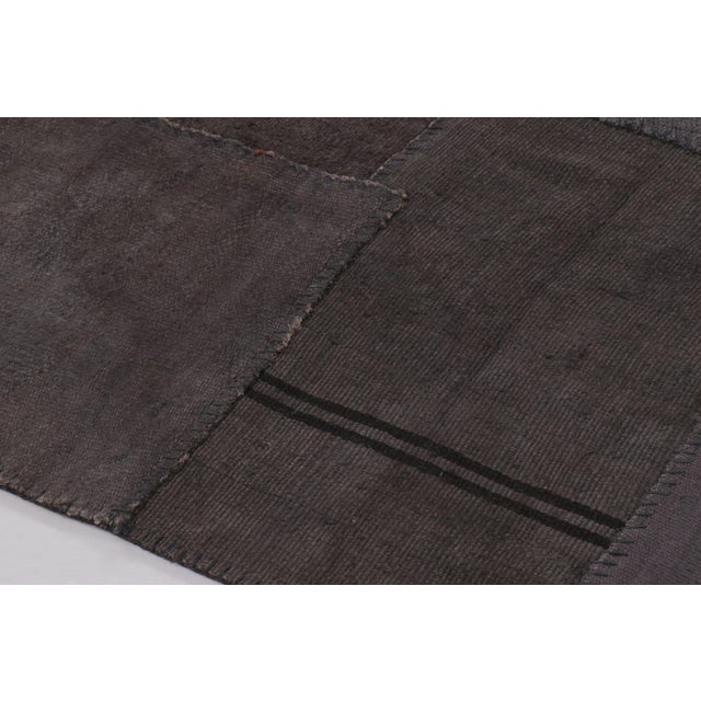 Vintage Turkish Patchwork Rug, in Brown, Gray and Charcoal Hues - Rug & Kilim For Sale In New York - Image 6 of 10