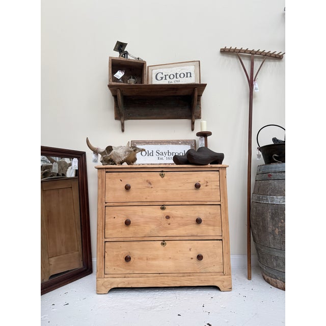 Antique Scrubbed Pine Chest of Drawers For Sale - Image 9 of 9