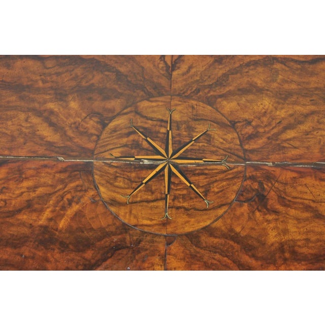 Biedermeier Antique Italian Biedermeier Burr Walnut 3 Drawer Commode Dresser Chest of Drawer For Sale - Image 3 of 18