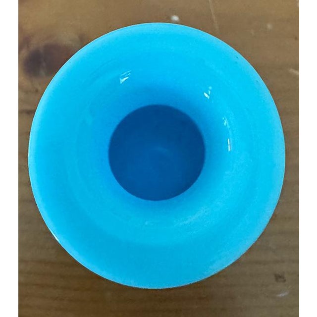 Glass Early 20th Century French Portieux Vallerysthal Aqua Blue Perfume Decanter For Sale - Image 7 of 11